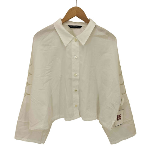 ミズイロインド mizuiro ind 25SS LACE MIX BOX SHIRT レース ミックス ボックス シャツ レディース FREE