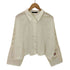 ミズイロインド mizuiro ind 25SS LACE MIX BOX SHIRT レース ミックス ボックス シャツ レディース FREE