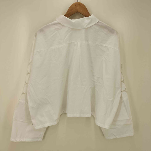 ミズイロインド mizuiro ind 25SS LACE MIX BOX SHIRT レース ミックス ボックス シャツ レディース FREE