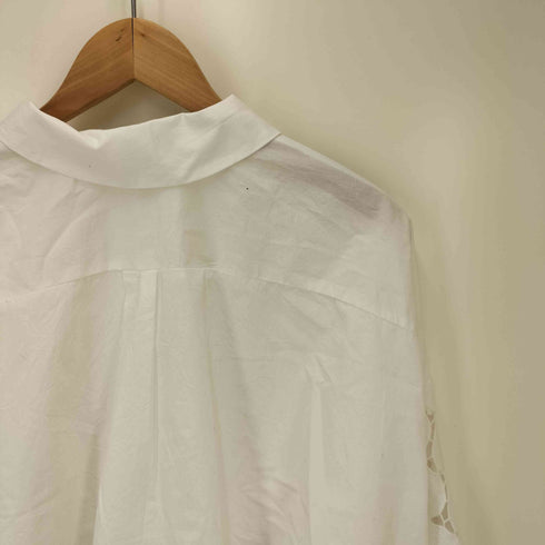 ミズイロインド mizuiro ind 25SS LACE MIX BOX SHIRT レース ミックス ボックス シャツ レディース FREE