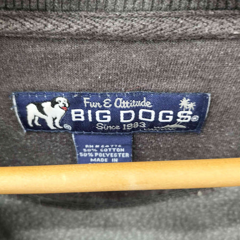 ビッグドックス BIG DOGS フロント刺繍 クルーネックスウェット メンズ import:L