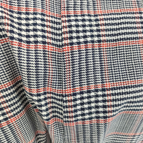 70S NEVR-PRESS グレンチェックフレアスラックス ロケットTALON メンズ