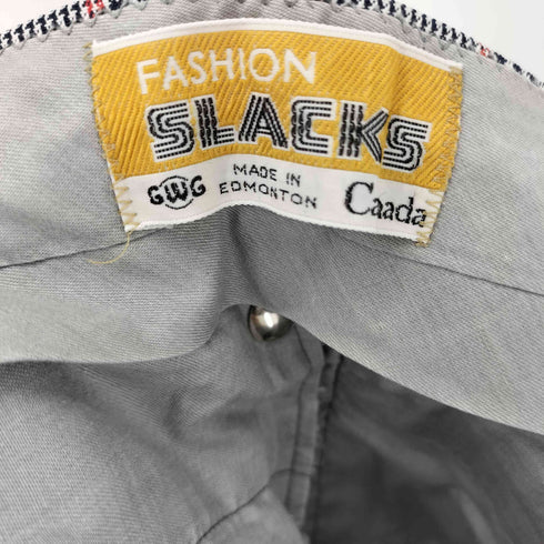 70S NEVR-PRESS グレンチェックフレアスラックス ロケットTALON メンズ