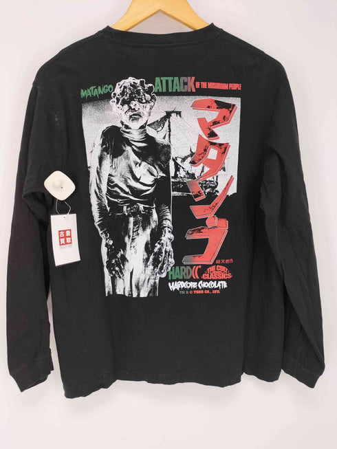 ハードコアチョコレート HARDCORE CHOCOLATE フロントプリントクルーネック長袖Tシャツ 映画Tee メンズ JPN:M