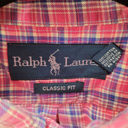 ラルフローレン RALPH LAUREN CLASSIC FIT スモールポニー刺繍 L/S BDチェックシャツ メンズ JPN:L