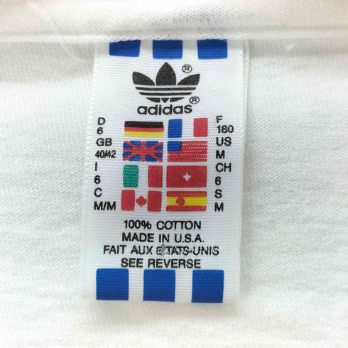 アディダスオリジナルス adidas Originals USA製 万国旗タグ シングルステッチプリントTシャツ メンズ import:M