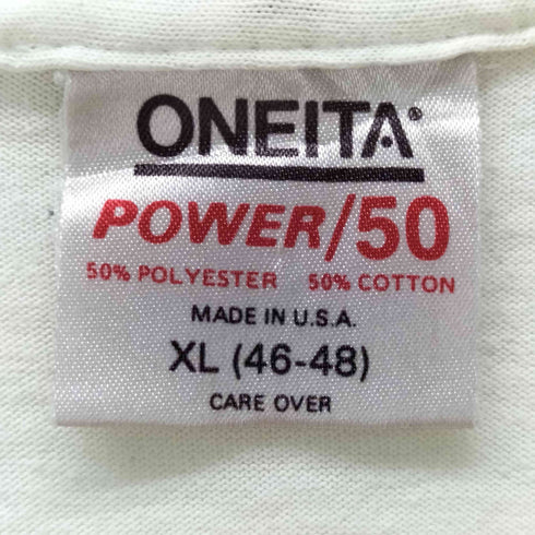 オニータ ONEITA USA製 シングルステッチ両面プリントクルーネックTシャツ メンズ import:XL