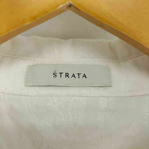 エストラータ STRATA エンブロイダリースカラップシャツ レディース FREE