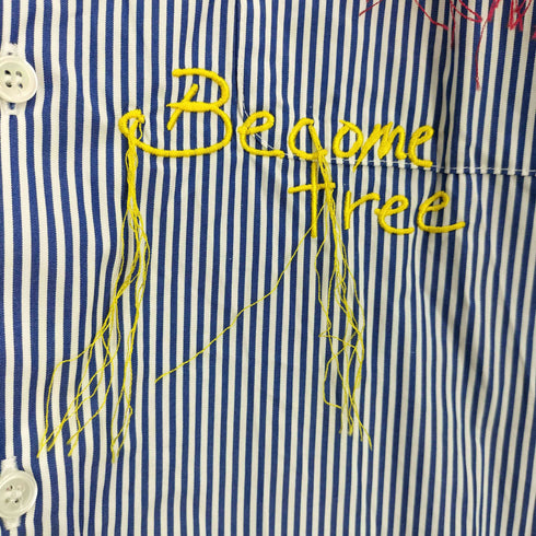 BECOME TREE 25ss YARN-DYED EMBROIDERY SHIRTS メンズ L