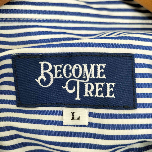 BECOME TREE 25ss YARN-DYED EMBROIDERY SHIRTS メンズ L