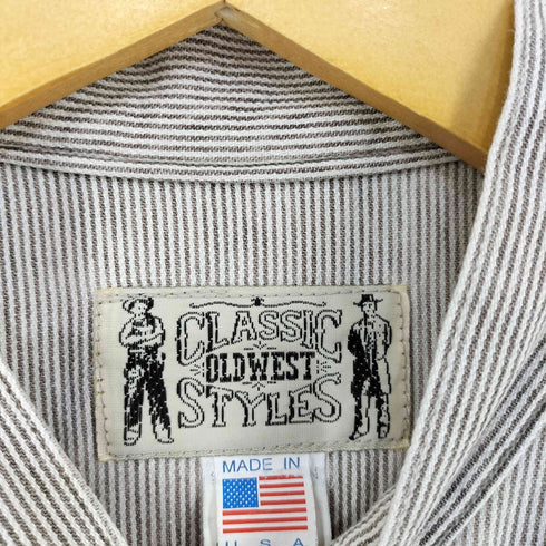 CLASSIC OLD WEST STYLES 90S USA製 バンドカラープルオーバーシャツ メンズ import:L