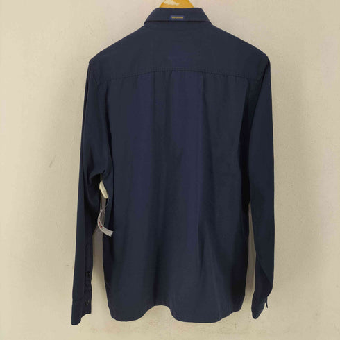 ヴォルコム VOLCOM USA製 ポリレーヨン L/S 2ポケットフロントロゴシャツ メンズ import:L