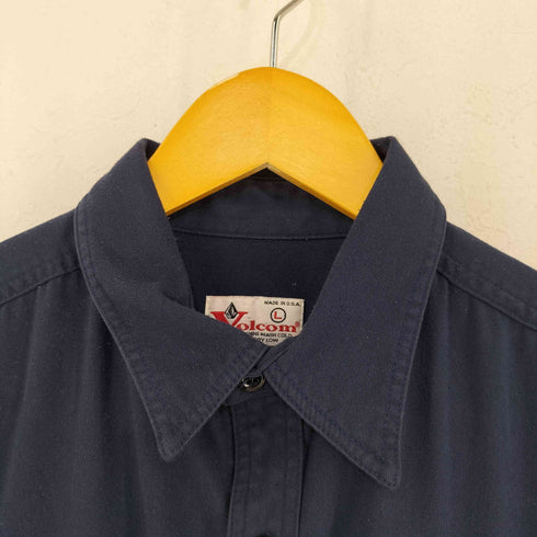 ヴォルコム VOLCOM USA製 ポリレーヨン L/S 2ポケットフロントロゴシャツ メンズ import:L