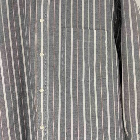 アロー ARROW 80S-90S USA製 ストライプ L/S BDシャツ メンズ 17 34/35