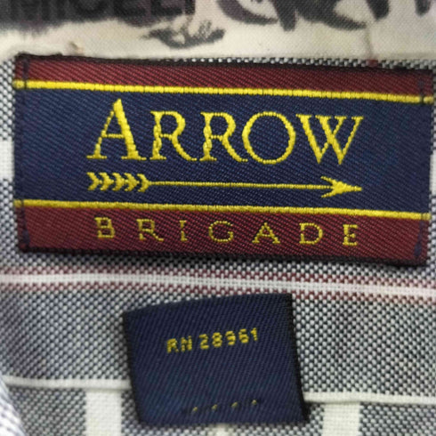 アロー ARROW 80S-90S USA製 ストライプ L/S BDシャツ メンズ 17 34/35