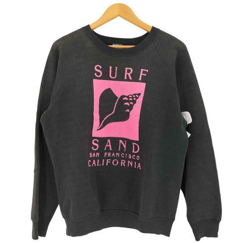 フルーツオブザルーム FRUIT OF THE LOOM 80s USA製 SURF SAND プリント ラグランスリーブ スウェット メンズ JPN:L