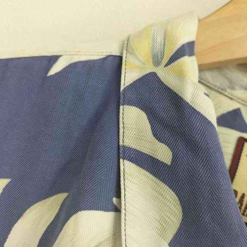 トミーバハマ Tommy Bahama 90S 絹 シルク100 ハイビスカス 花柄 半袖 オーバーサイズ オープンカラー アロハシャツ メンズ import:L