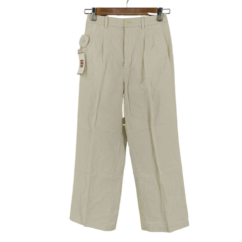 ユニクロ UNIQLO リネンブレンドタックワイドパンツ レディース JPN:S