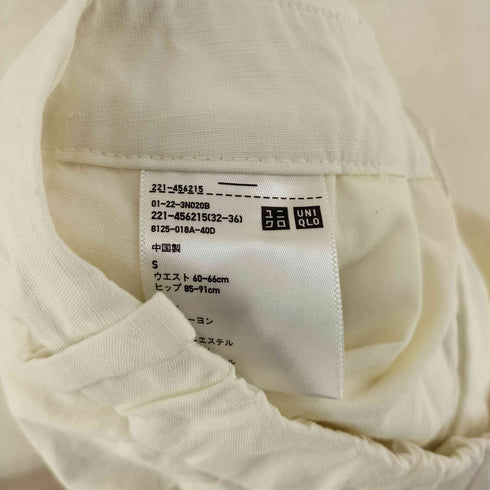 ユニクロ UNIQLO リネンブレンドタックワイドパンツ レディース JPN:S