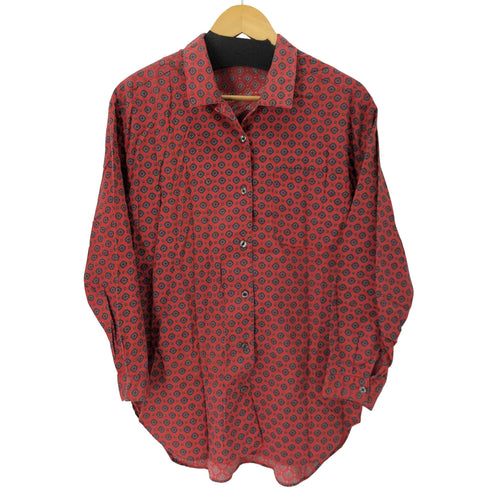 GILBY'S 総柄 L/S オープンカラーシャツ メンズ