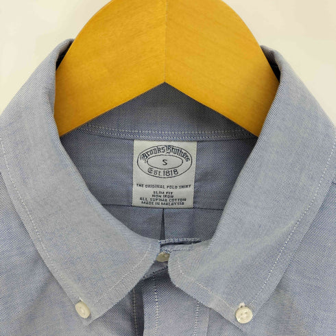 ブルックスブラザーズ BROOKS BROTHERS SLIM FIT オックスフォード ボタン ロゴ 刺繍 B.D L/S シャツ メンズ import:S