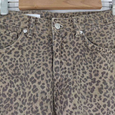 ザラ ZARA アニマルプリントリラックスフィットハイライズジーンズ TRF レディース EUR:34