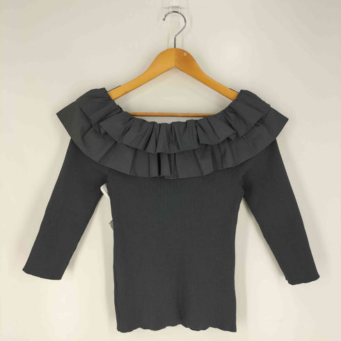 フレイアイディー FRAY I.D フリルコンビオフショルダーニット レディース ONE SIZE