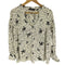 ザラ ZARA 星 花 総柄 オープン L/S シャツ ブラウス レディース import:M