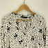 ザラ ZARA 星 花 総柄 オープン L/S シャツ ブラウス レディース import:M