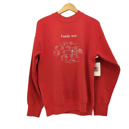 フルーツオブザルーム FRUIT OF THE LOOM 90S USA製 FAMILY TREE コットンポリ クルーネック スウェット メンズ import:M