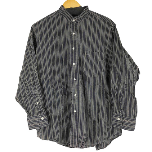 OVERTON MADE IN USA ストライプ バンドカラーシャツ メンズ JPN:S