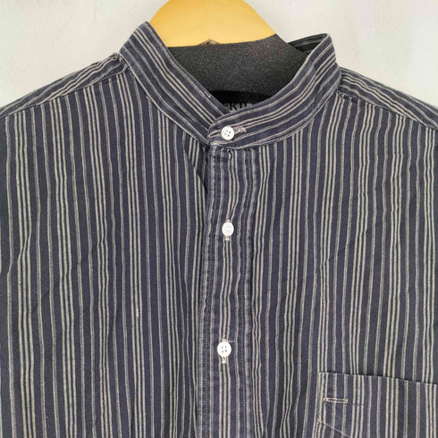 OVERTON MADE IN USA ストライプ バンドカラーシャツ メンズ JPN:S
