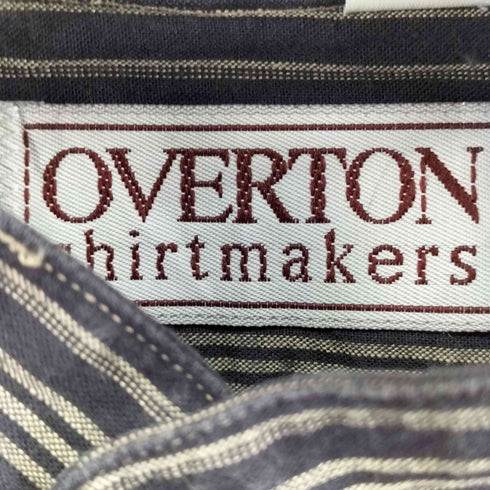 OVERTON MADE IN USA ストライプ バンドカラーシャツ メンズ JPN:S