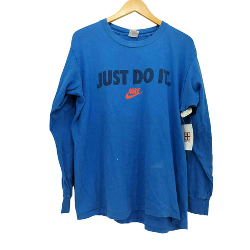 ナイキ NIKE 90S USA製 銀タグ JUST DO IT スウッシュプリント L/S Tシャツ メンズ import:L