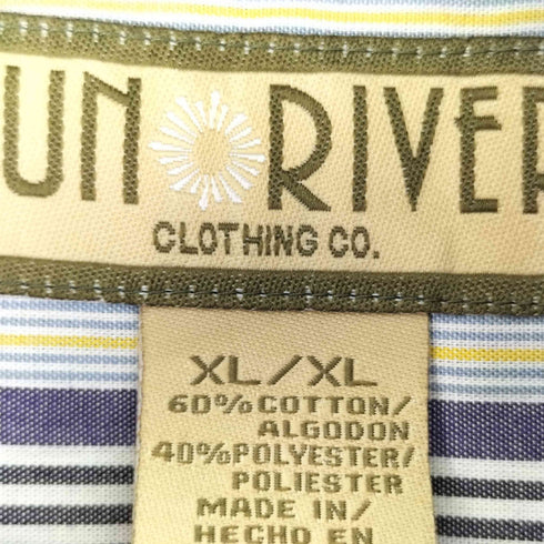 サンリバークロージング SUN RIVER CLOTHING CO L/S BD ストライプシャツ メンズ JPN:XL
