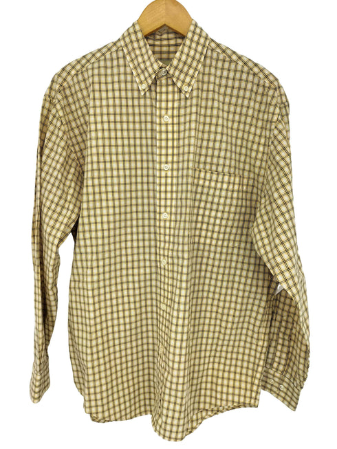 エディーバウアー Eddie Bauer 白タグ ボタンダウンチェックシャツ メンズ import:S