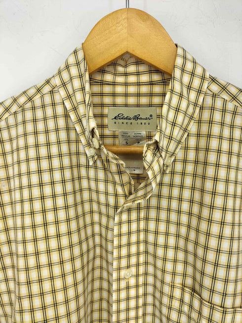 エディーバウアー Eddie Bauer 白タグ ボタンダウンチェックシャツ メンズ import:S
