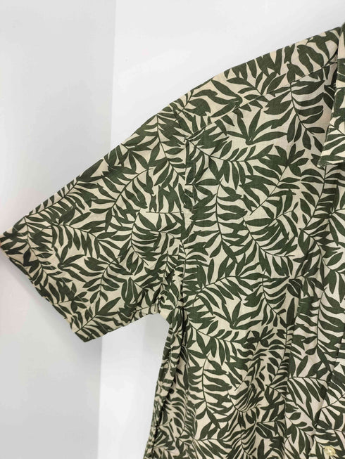 エディーバウアー Eddie Bauer ボタニカル柄 半袖チェックシャツ メンズ import:L