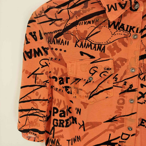 イタリヤ 伊太利屋 総柄 S/S シャツ レディース 7
