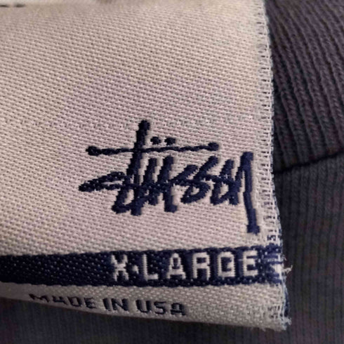 ステューシー Stussy 90-00s USA製 銀タグ LONDON INT2 アームナンバリング プリント シングルステッチ Tシャツ メンズ import:XL