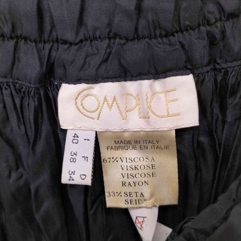 COMPLICE イタリア製 レーヨン プリーツ スカート レディース 40