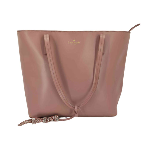 ケイトスペードニューヨーク kate spade NEW YORK Lawton Way ラメリボン レザー トートバッグ レディース