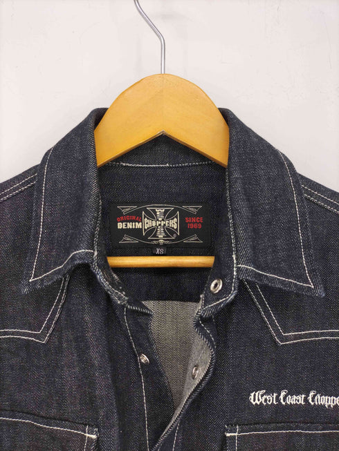 ウエストコーストチョッパーズ WEST COAST CHOPPERS ロゴ刺繍 ウエスタン デニムシャツ メンズ JPN:XS