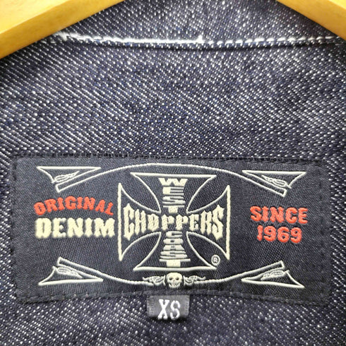 ウエストコーストチョッパーズ WEST COAST CHOPPERS ロゴ刺繍 ウエスタン デニムシャツ メンズ JPN:XS