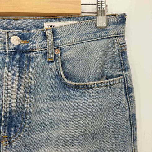 ザラ ZARA ZW COLLECTION RELAXED FIT ミッドライズ デニムパンツ ダメージ メンズ 38