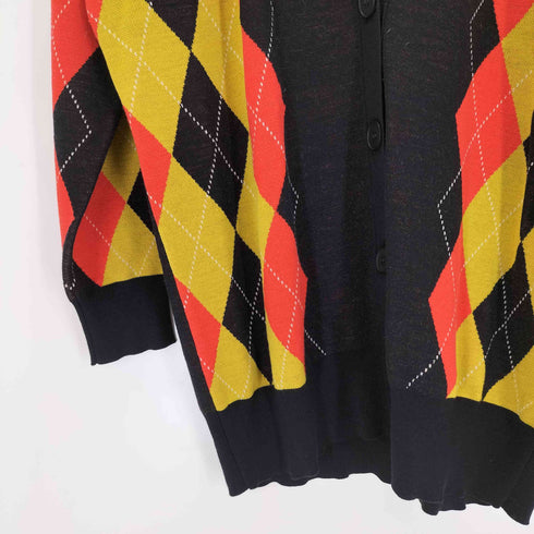 ステラマッカートニー STELLA McCARTNEY 17AW アーガイルチェックウールカーディガン レディース FR:36