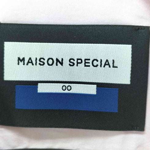 メゾンスペシャル MAISON SPECIAL Italian Dead Stock Fabric Prime-Over Band Collar Shirt メンズ JPN:0