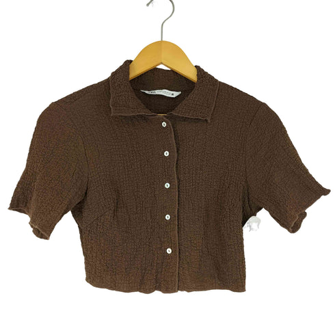 ザラ ZARA デザイン S/S シャツ レディース import:XS