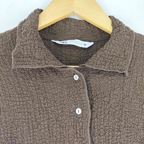 ザラ ZARA デザイン S/S シャツ レディース import:XS