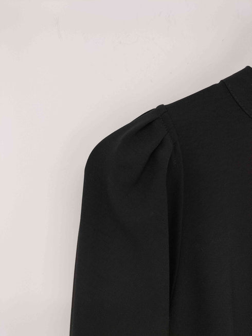 オメカシ omekashi ノーカラー ボリュームスリーブ ブラウス レディース FREE